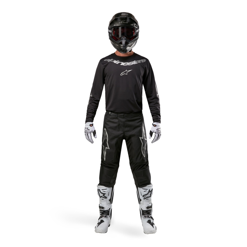 Alpinestars Fluid Graphite Motocross Pants Sort og sølv