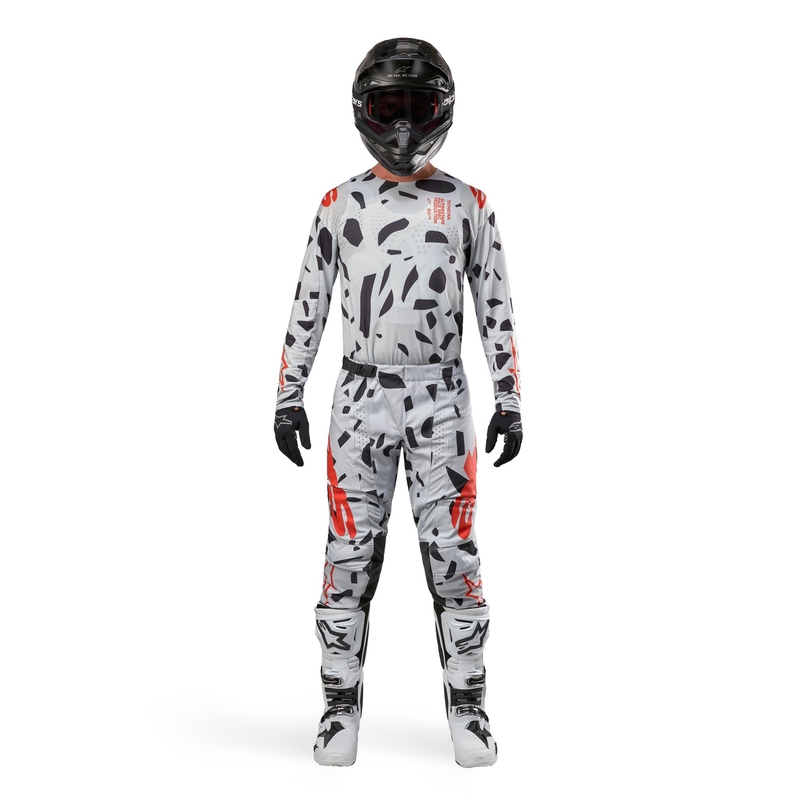 Alpinestars Techstar Rantera motocrossbukser grå-orange-sort