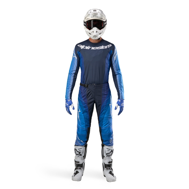 Motokrosové kalhoty Alpinestars Techstar Pneuma 2024 modro-světle modro-černé