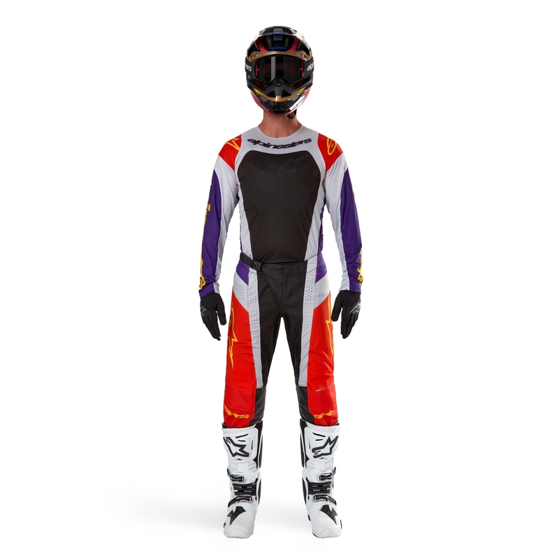 Alpinestars Techstar Ocuri Motocross-bukser orange-grå-lilla-gule udsalg