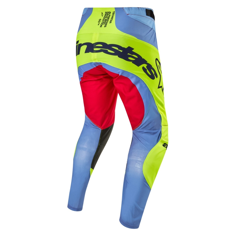 Alpinestars Techstar Ocuri Motocross-bukser Lyseblå-Fluogul-Rød