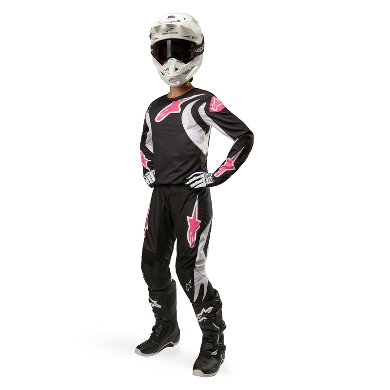 Alpinestars Stella Fluid motocrossbukser til kvinder sort-hvid