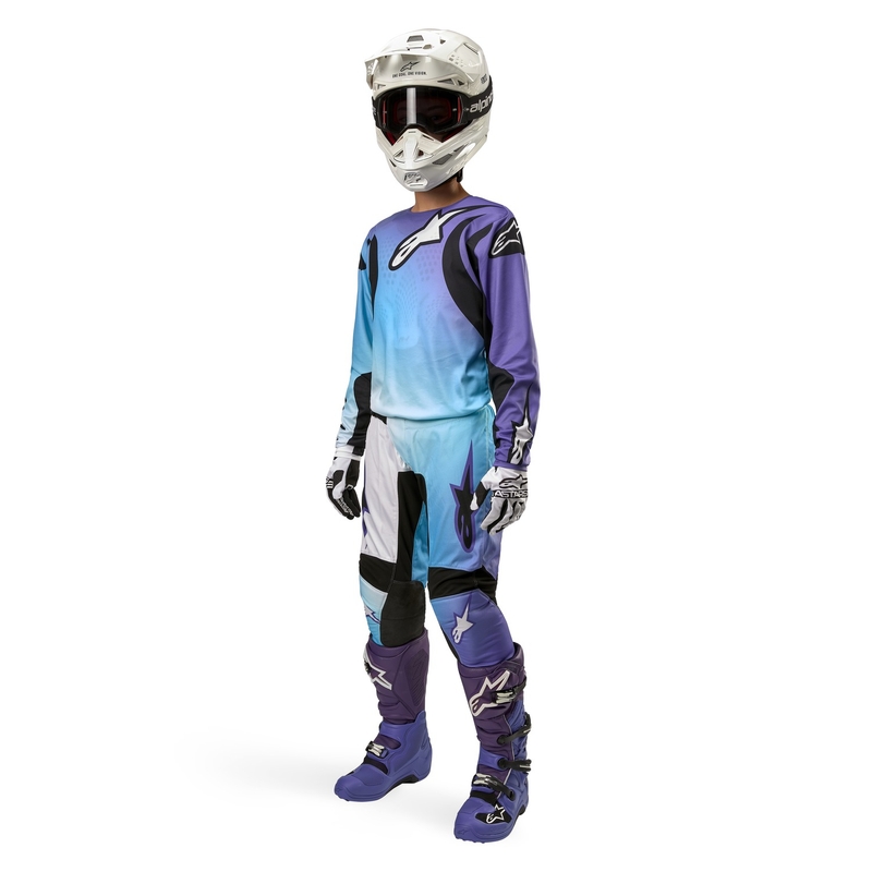 Alpinestars Stella Fluid 2024 motocrossbukser til kvinder, hvid og lilla