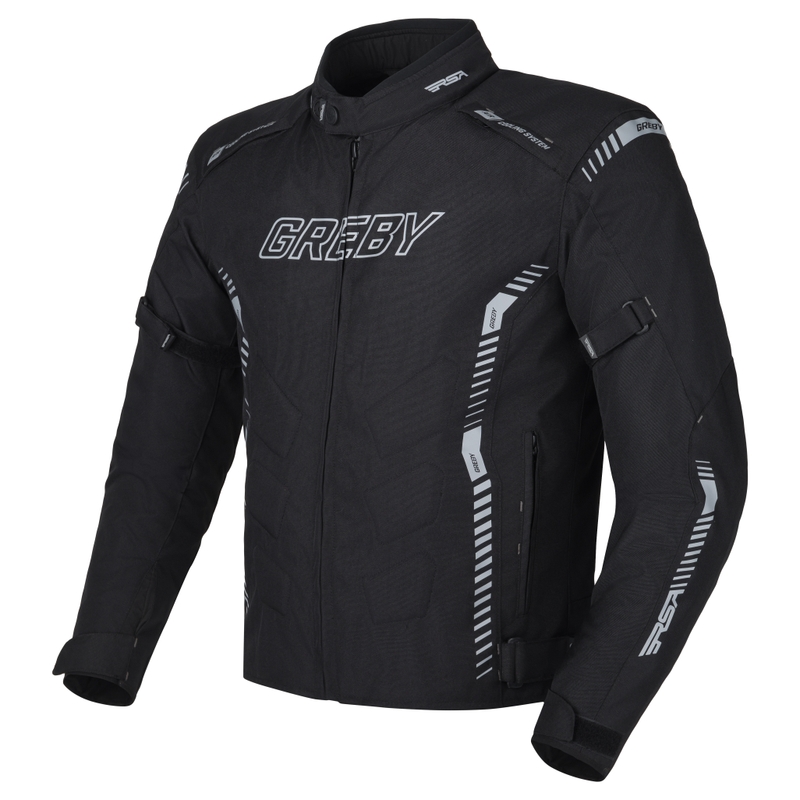 RSA Greby 2 sort-grå-hvid motorcykeljakke