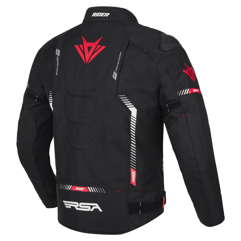 RSA Rider motorcykeljakke sort-hvid-rød