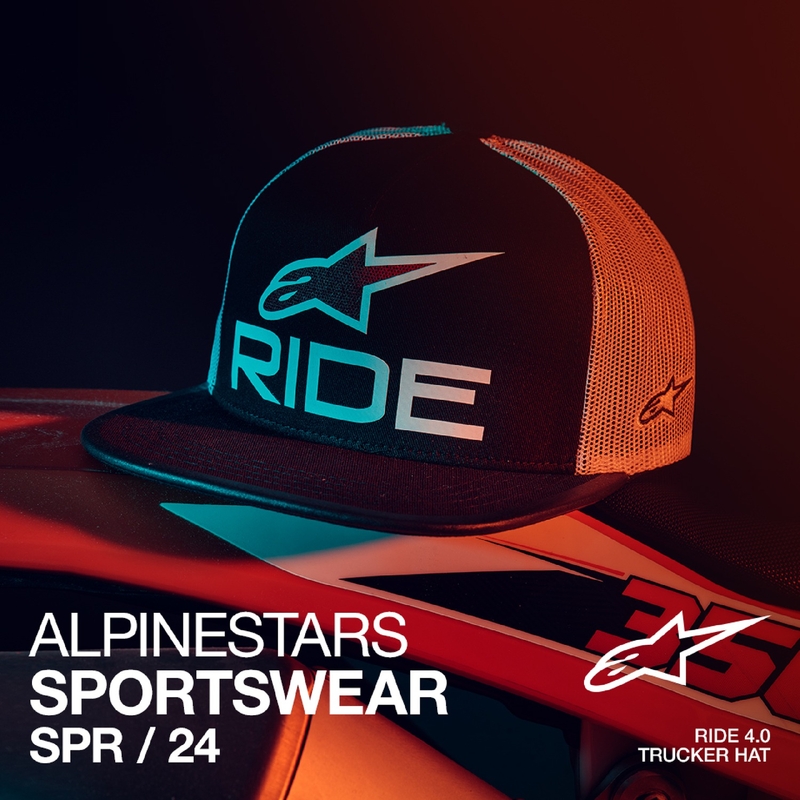 Alpinestars Ride 4.0 ER kasket sort, hvid og rød