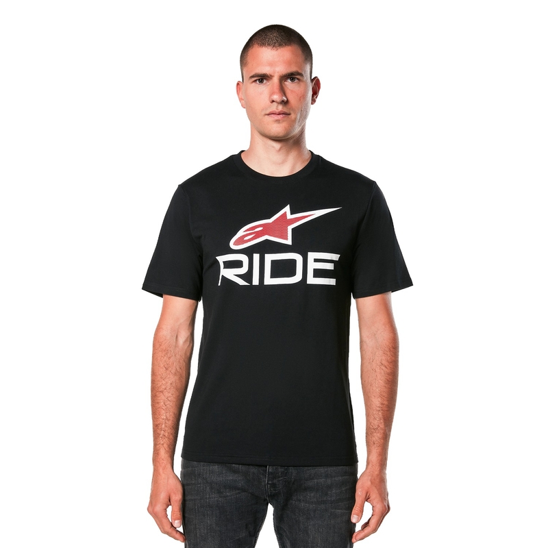 T-shirt Alpinestars Ride 4.0 CSF sort-hvid-rød