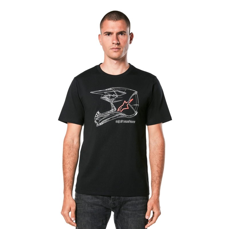 T-shirt Alpinestars MX-hjelm CSF sort