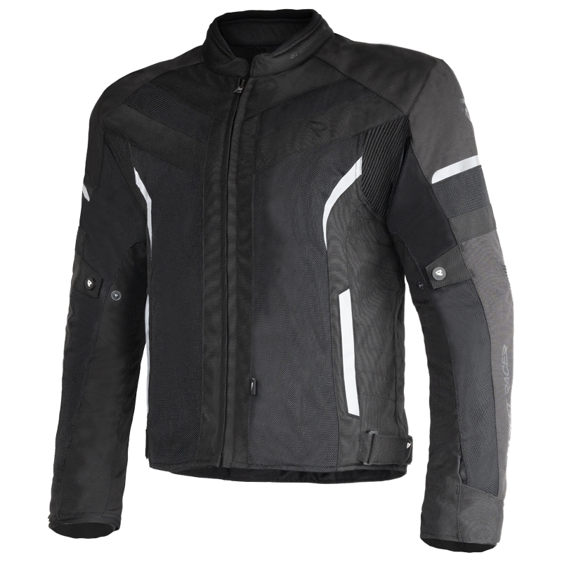 Street Racer Evans Air sort motorcykeljakke
