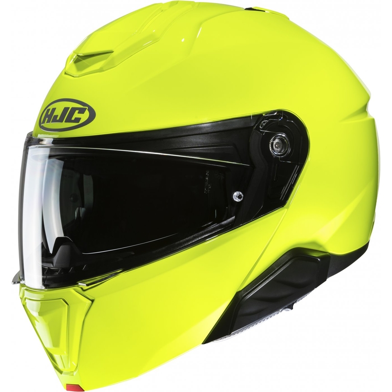 HJC i91 Solid fluo green flip-up motorcykelhjelm