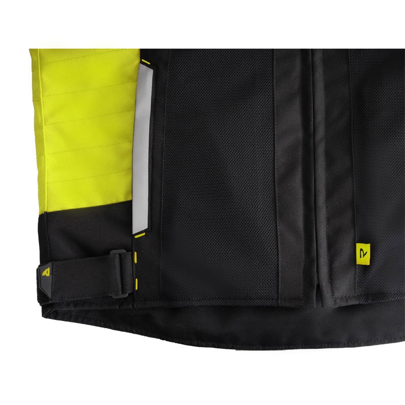 Street Racer Evans Air motorcykeljakke sort-fluo gul