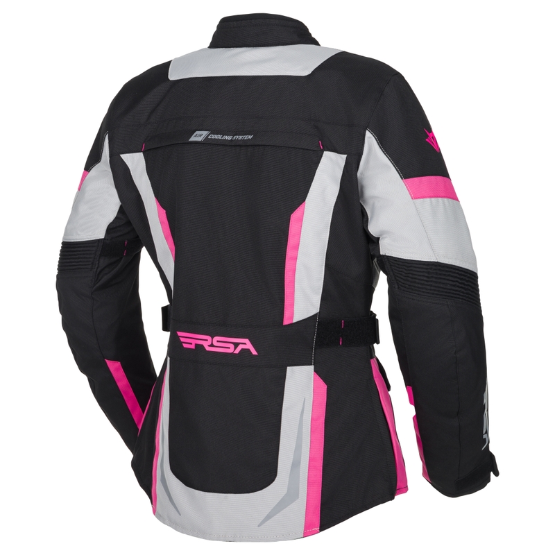 RSA EXO 2 dame motorcykeljakke sort-grå-pink