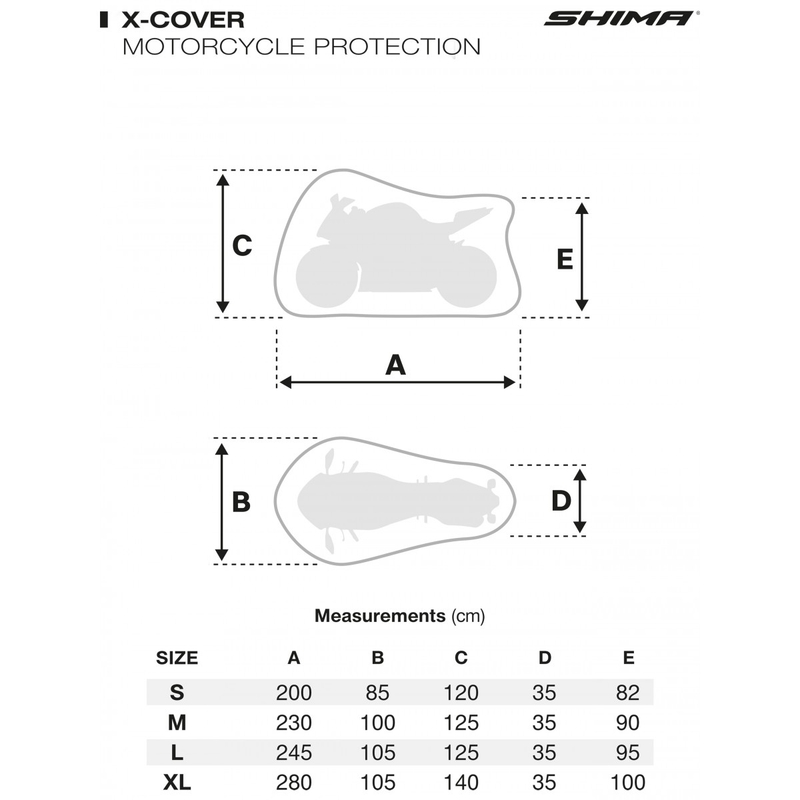 Shima X-Cover Solo motorcykelsejl