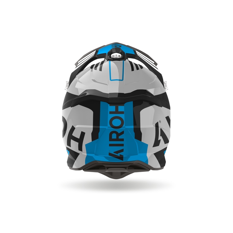 Motocrosshjelm Airoh Strycker Brave 2024 blank blågrå udsalg