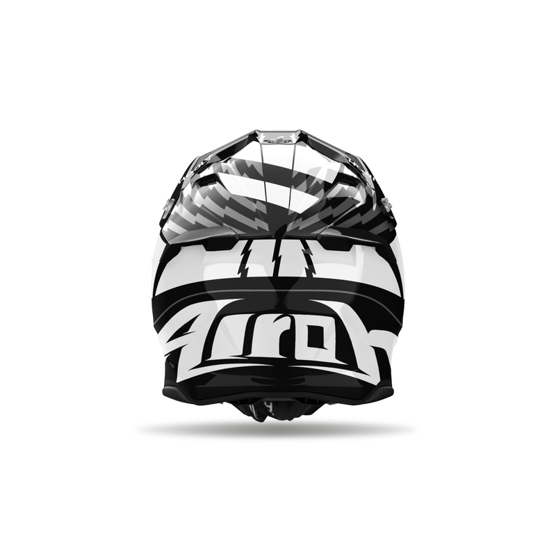 Motocrosshjelm Airoh Twist 3 Thunder blank sort og hvid