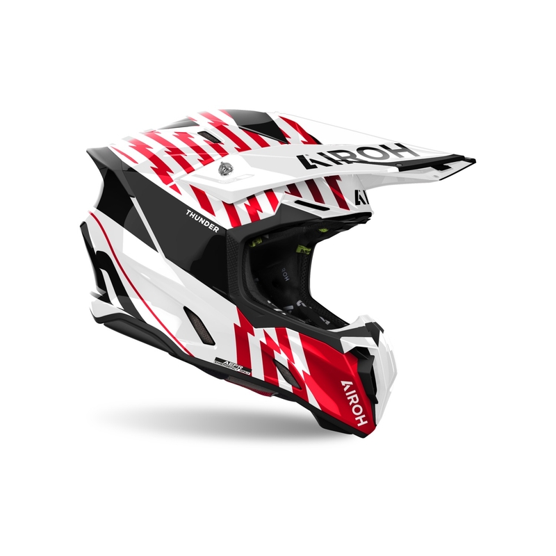 Motocrosshjelm Airoh Twist 3 Thunder blank rød