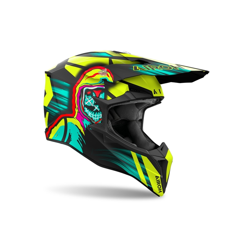 Airoh Wraaap Cyber motocross hjelm mat gul