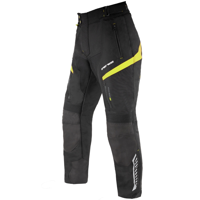 Street Racer Vix sorte og fluogule motorcykelbukser