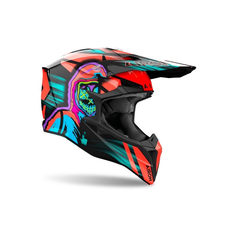 Airoh Wraaap Cyber motocross hjelm blank orange