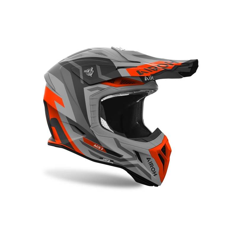 Motocross hjelm Airoh Aviator Ace 2 Ground mat orange