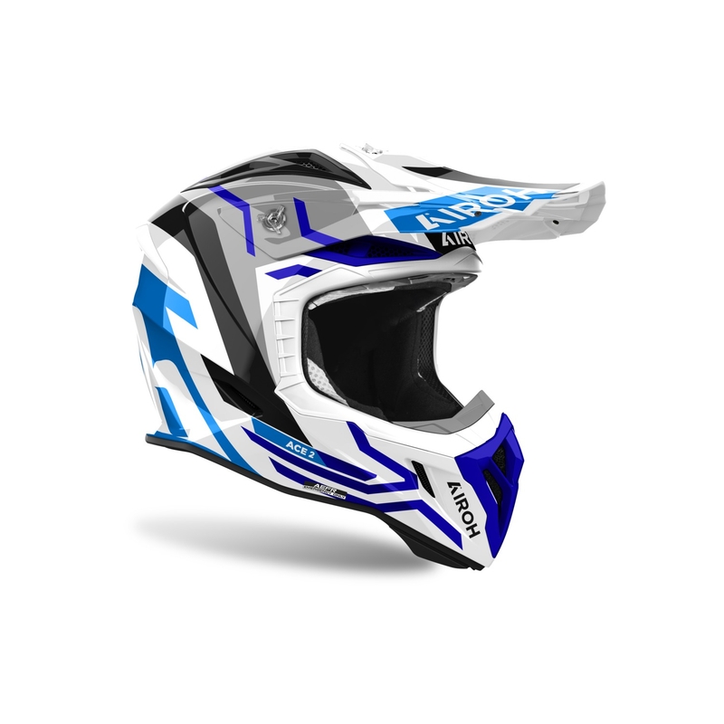Motocross hjelm Airoh Aviator Ace 2 Ground blank blå