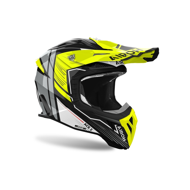 Airoh Aviator Ace 2 Engine Motocross Hjelm, Glossy Gul