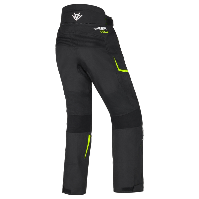 RSA Bolt Black-White-Fluo Yellow motorcykelbukser til kvinder