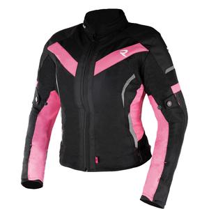 Dame motorcykeljakke Street Racer Betty II Air sort-pink