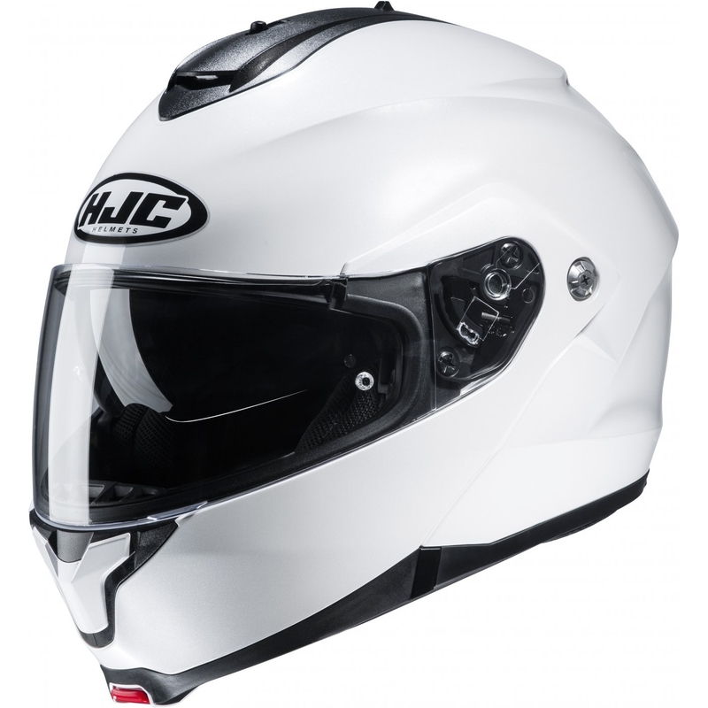 Flip-up motorcykelhjelm HJC hjelm C91N Solid perlehvid