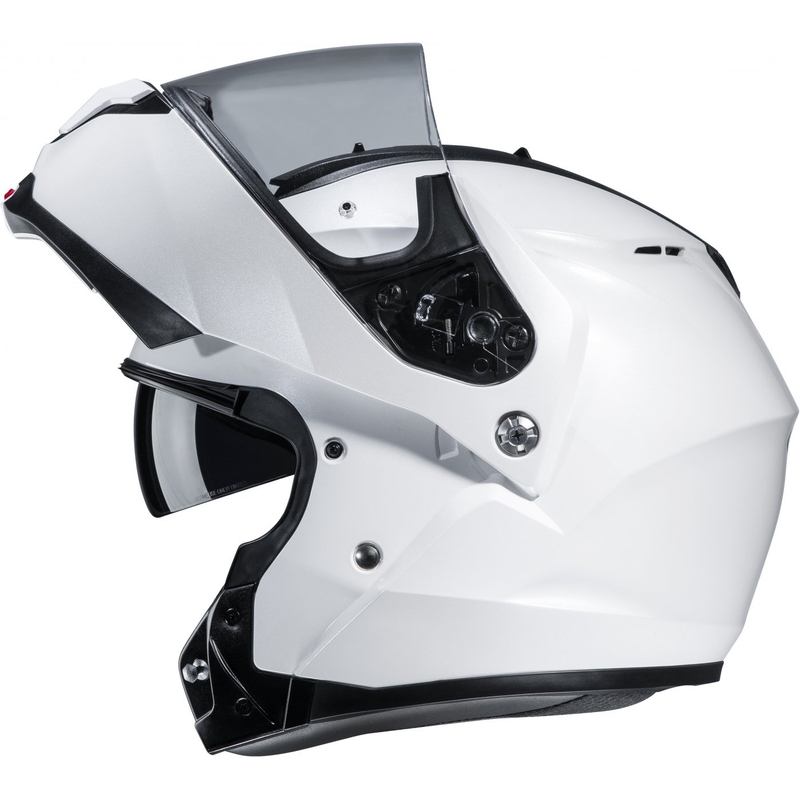 Flip-up motorcykelhjelm HJC hjelm C91N Solid perlehvid