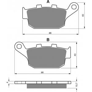 Brzdové destičky GOLDFREN S33 STREET REAR