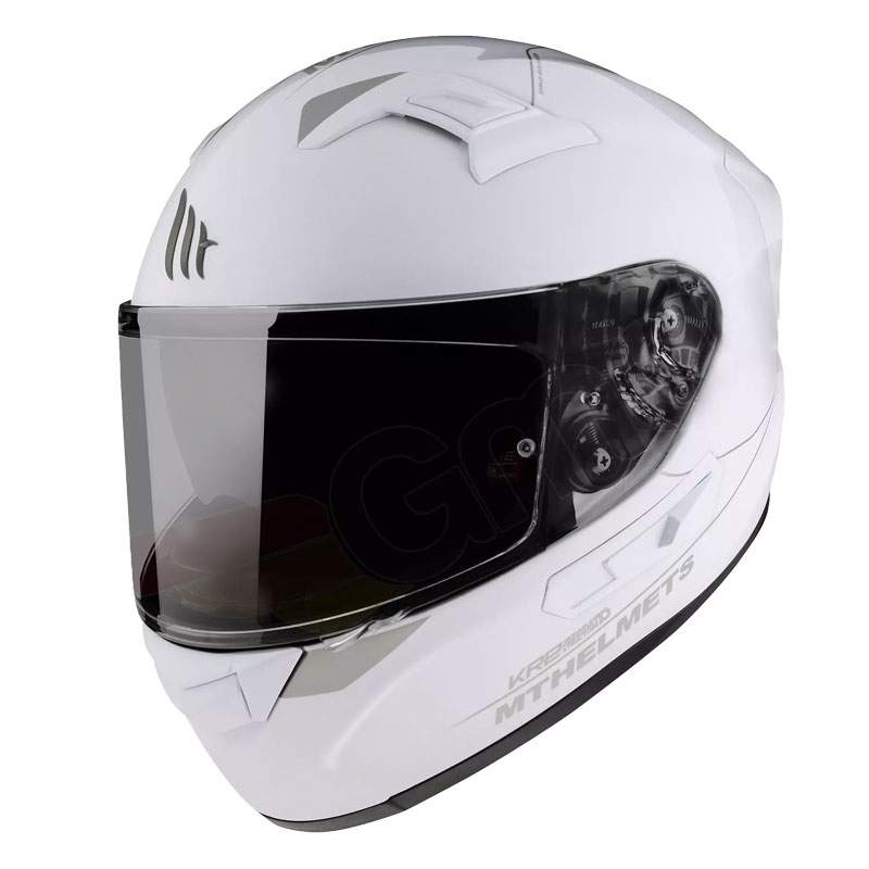 MT Kre SV integreret motorcykelhjelm hvid udsalg