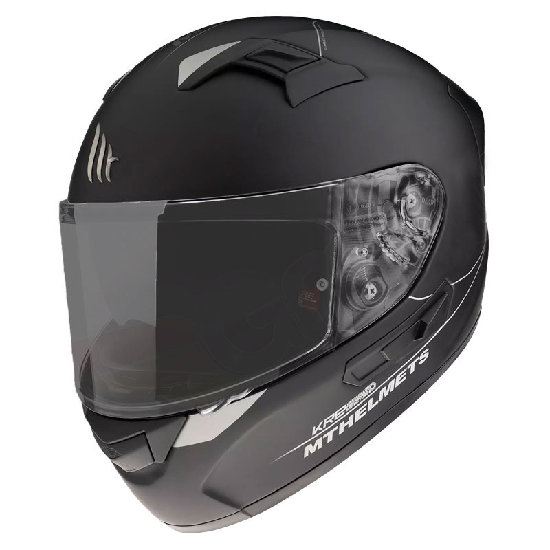 MT Kre SV integreret motorcykelhjelm sort mat udsalg