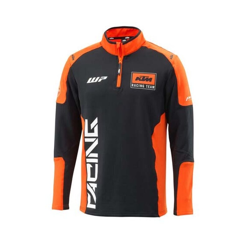 Hættetrøje KTM Team Halfzip sort-orange