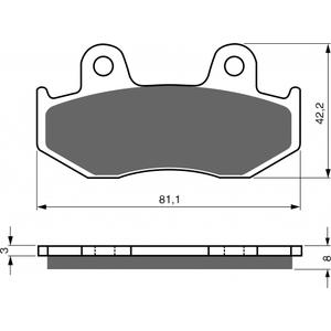 Brzdové destičky GOLDFREN K1
