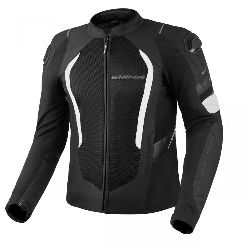 Motorcykeljakke Shima MESHPRO 2.0 sort og hvid