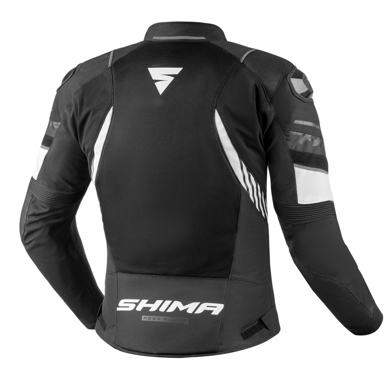 Motorcykeljakke Shima MESHPRO 2.0 sort og hvid