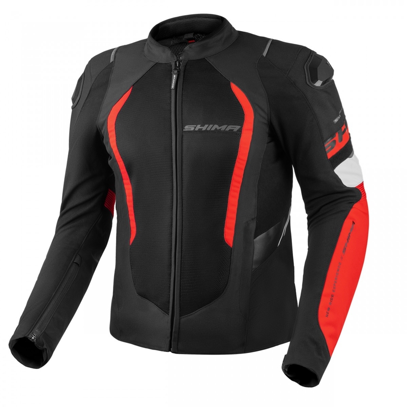 Motorcykeljakke Shima MESHPRO 2.0 sort-rød