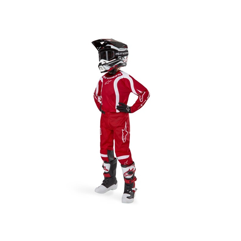 Alpinestars Racer Lurv 2024 Motocross-bukser til børn, rød og hvid