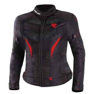 Street Racer Rose Air sort og rød motorcykeljakke til kvinder