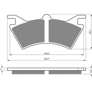 Brzdové destičky GOLDFREN K5