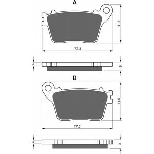 Brzdové destičky GOLDFREN S33 STREET REAR