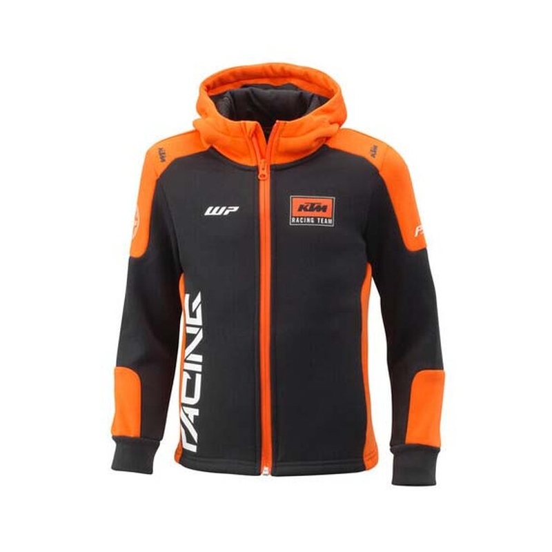 Kids Team Hoodie sort-orange