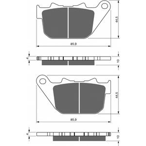 Brzdové destičky GOLDFREN S33 STREET REAR