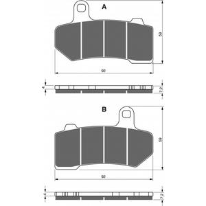 Brzdové destičky GOLDFREN S33 STREET REAR