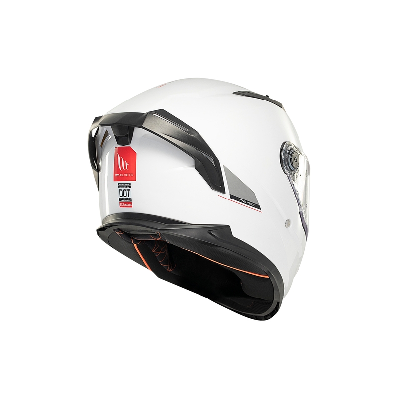 MT BRAKER SV SOLID A0 integreret motorcykelhjelm hvid