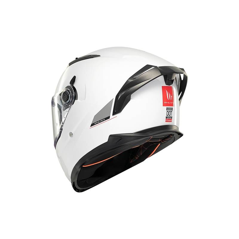 MT BRAKER SV SOLID A0 integreret motorcykelhjelm hvid