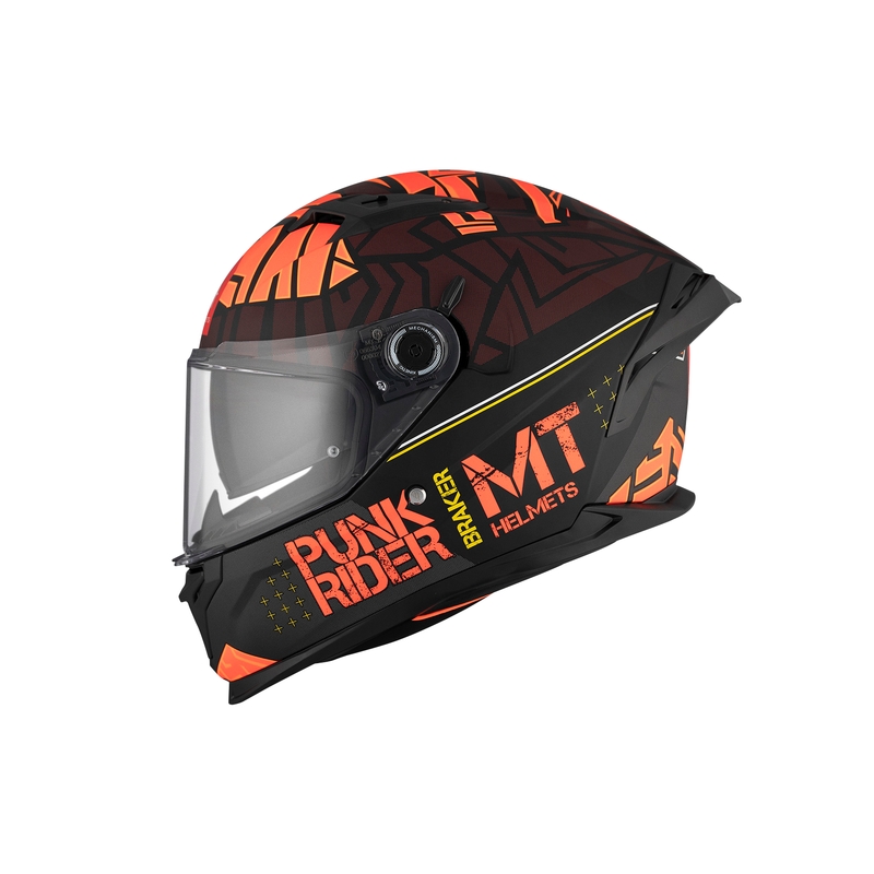 MT BRAKER SV PUNK RIDER B5 integreret motorcykelhjelm rød-sort