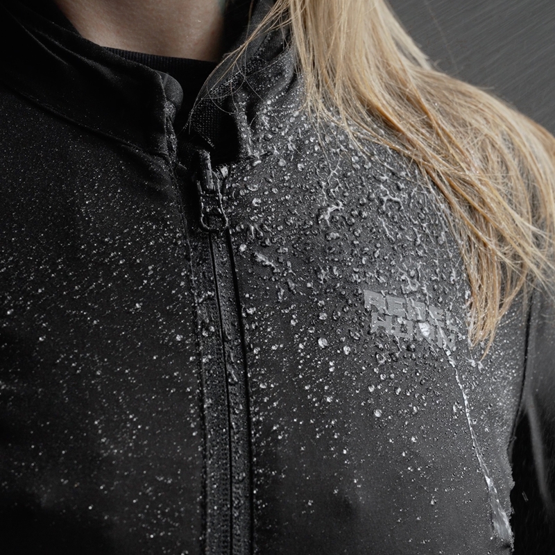 Dame motorcykeljakke Rebelhorn Hiker IV sort-grå-fluo gul