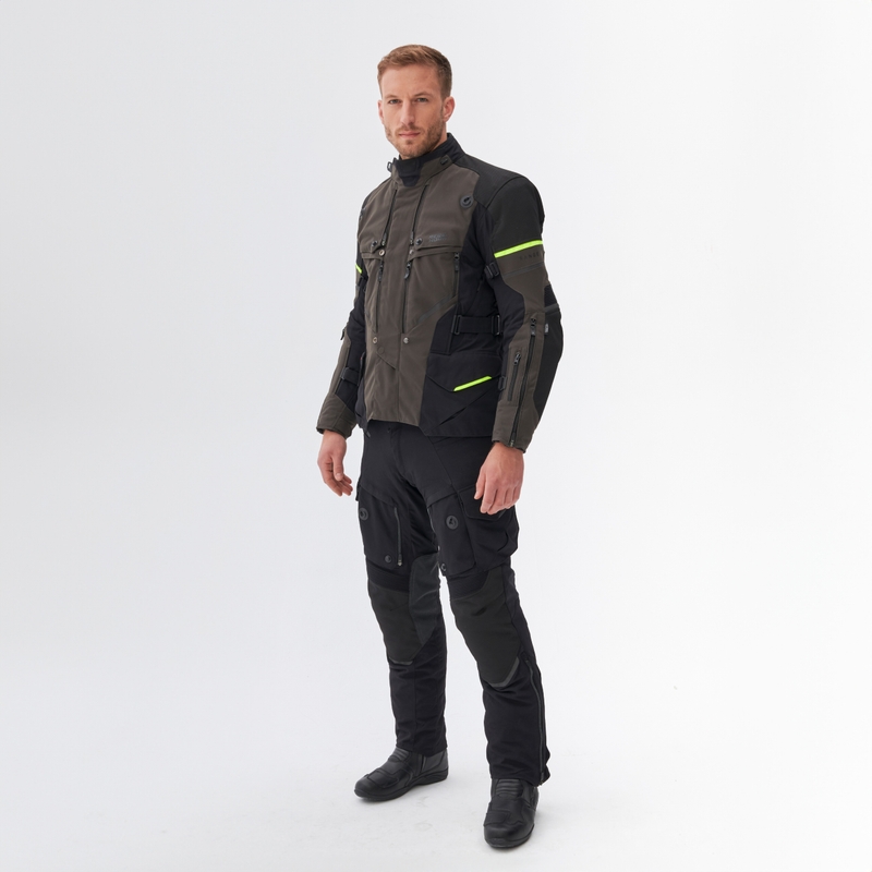 Rebelhorn Range antracit-sort-fluogul motorcykeljakke